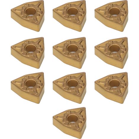Kit de 10 plaquettes de tournage en carbure pour tour CNC, outil de coupe pour pièces en acier (1/5)