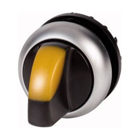 Interruptor de accionamiento de 2 posiciones, amarillo, con retroiluminación, antirretorno M22-wlkv-Y 284396