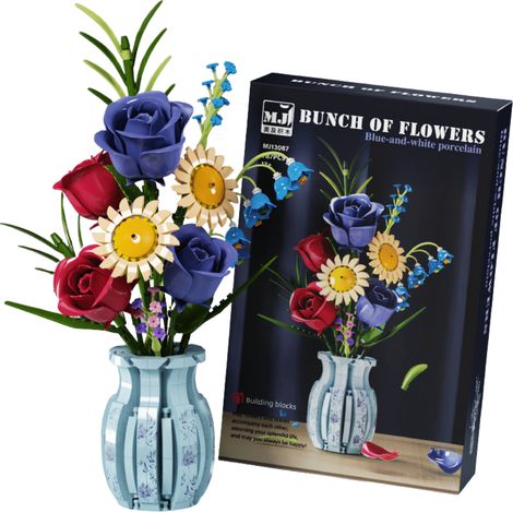 Blumenstrauß in einer Vase - Blumenbausteine MJI 13067 MOC 787 Stück. (1/5)