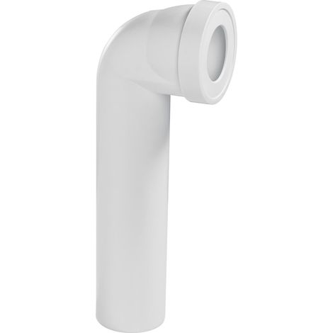 Wirquin – Pipe WC rigide coudée mâle longue à coller – Sortie mâle pour évacuation PVC/ABS – Design écoulement+ pour meilleur débit