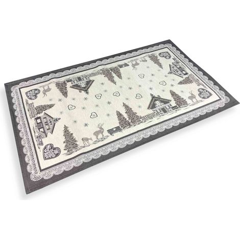 TAPIS DE MONTAGNE TYROLIEN VALBADIA BRUN Cm. 85x150