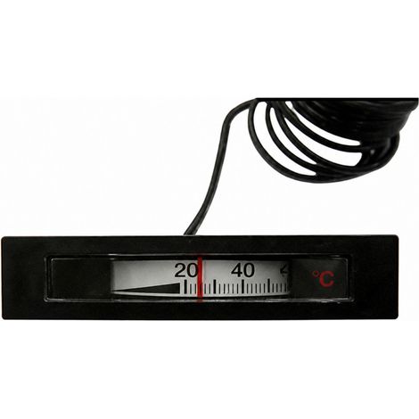 Termometro rettangolare 68x14mm sonda 1500mm, da 20 a 120°.