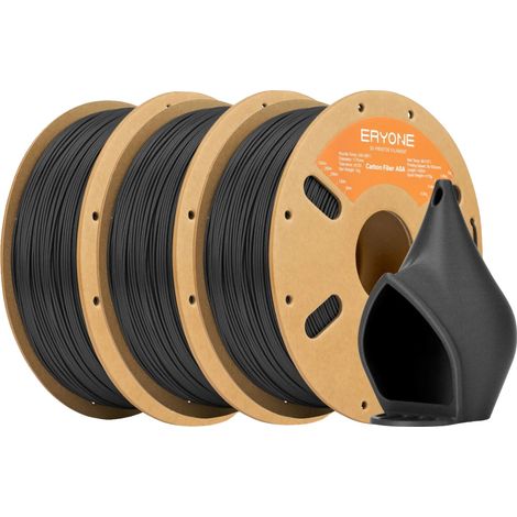 Filamento per stampa 3D, fibra di carbonio ASA, diametro 1,75 mm, nero - 3 kg (1/2)