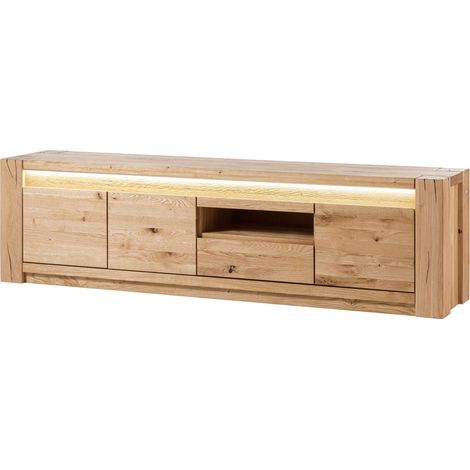TV-Board Wildeiche beige geölt 193x40x53 (BxTxH) montiert KENT 233 (1/4)