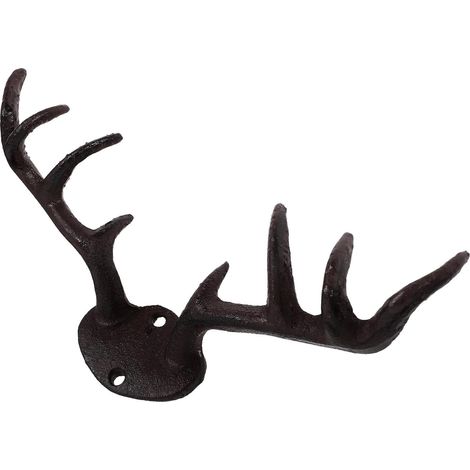 murale INOOMP Vintage en fonte motif bois de cerf couleur