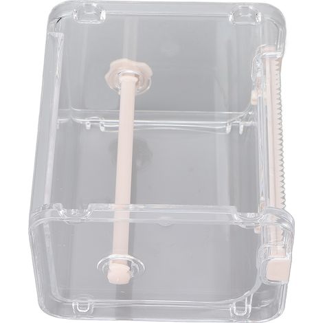 Dévidoir de ruban adhésif transparent multi-usages avec porte-rouleau visible pour la maison, le bureau et l'école (beige) (1/5)