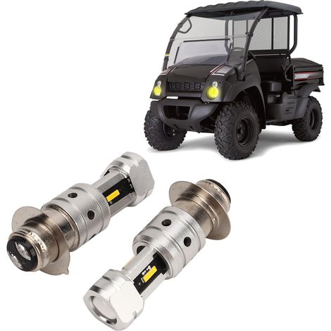(Video verfügbar) Modifizierte LED-Motorradscheinwerfer (Abblend- und Fernlicht), H6/P150 100W Bi-Xenon-Projektionslinsen (Paar), gelber Lichtstrahl (1/5)