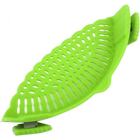 Passoire à pince en silicone Snap N Strain Ustensile de cuisine vert pour viande légumes et fruits (1/5)