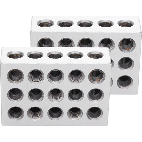 1 paire de blocs 1-2-3, 23 trous appariés au 0,0002 po, gabarit Machinist 123, fournitures industrielles ultra-précises (1/5)
