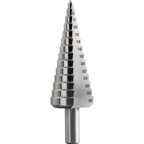 1PZ UTENSILE CONICO INTEGRALE A GRADINO N°6 13 gr.-Ø mm. 4-30 -L. mm. 97