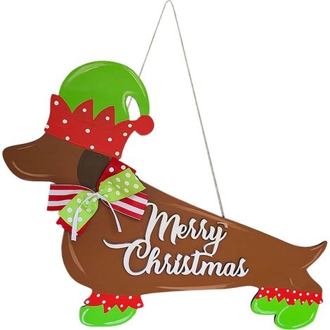Panneau De Porte De Noël - Renne Et Traîneau En Bois - 40 Cm - Décoration Murale Et Porte - 1 Pièce (1/5)