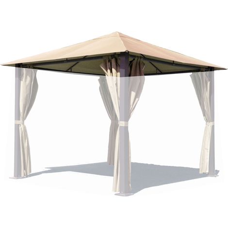 Ersatzdach für Pavillon Paris 3x3m Pavillondach Sand (1/5)