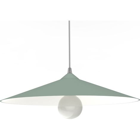 LUMICOM CHAPEAU Sospensione, 1XE27, max 42W, metallo, verde iceberg/bianco opaco, D40cm