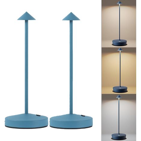 Lampes de table rechargeables lampe bureau LED à piles portable tactile variable veilleuse pour salle manger et maison 2 3600mAh (1/5)