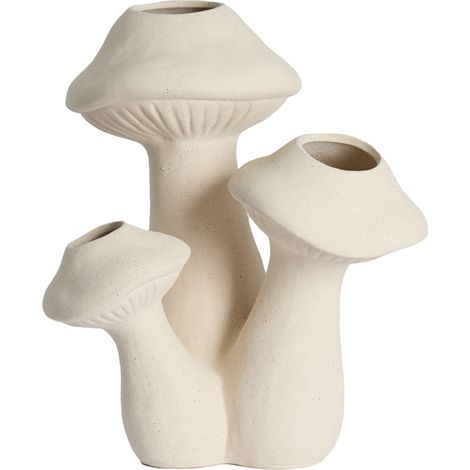 Vaso bianco in ceramica raffinato Light & Living Mushroom (1/3)