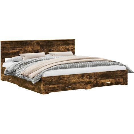 Maison Exclusive - Estructura de cama con cajón Roble Ahumado 200 (1/5)