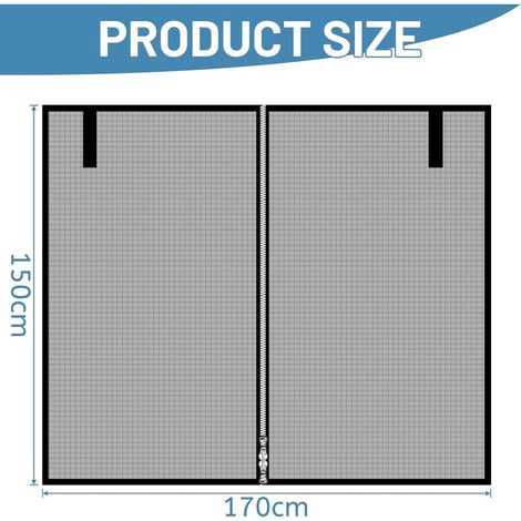 LALAGO 174 x 150 cm Magnetisches Heckklappen-Moskitonetz, Sonnenschutz-Netz mit UV-Schutz, Schwarzes Moskitonetz für SUVs, MPVs, Vans, Wohnmobile, Wohnwagen und den Außenbereich (1/5)