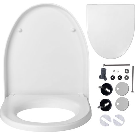 Abattant WC Parva - Blanc - Antibactérien - Système de fermeture silencieuse - Facilité d'entretien