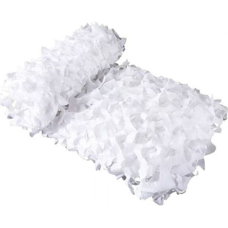 3x4m White Camouflage Net Rectangular Shade Sail Camouflage Shade Netting, White (1/4)