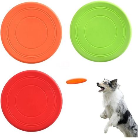 Frisbee-Schalen für Hunde, Frisbee-Spielzeug aus Naturkautschuk, ungiftige runde Frisbees aus Gummi, 3er-Pack (1/5)