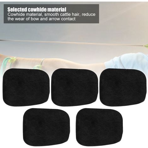 5 pièces repose-flèches adhésifs silencieux pour arc, plaques en cuir accessoires tir à l'arc extérieur noir