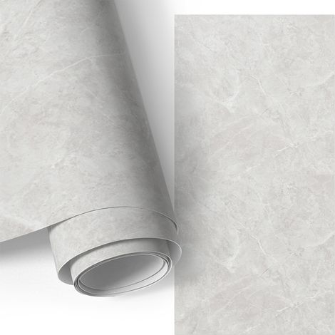 Möbel - Klebefolie - Möbelfolie - abwaschbare und selbstklebende Deko-Folie für Küche - Schrank -Tisch & Fensterbank - Grauer Marmor 50x100 cm