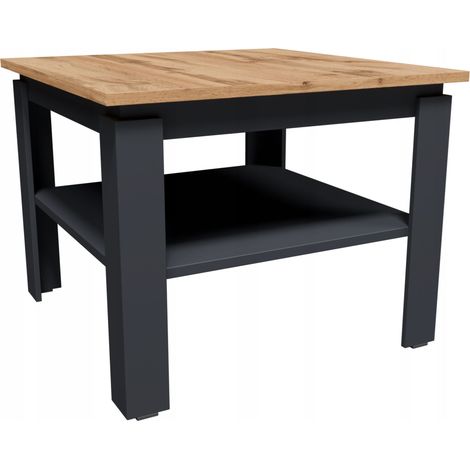 Tavolino da caffè CR3-stern 55cm grafite-wotan con ripiano per soggiorno ufficio (1/4)