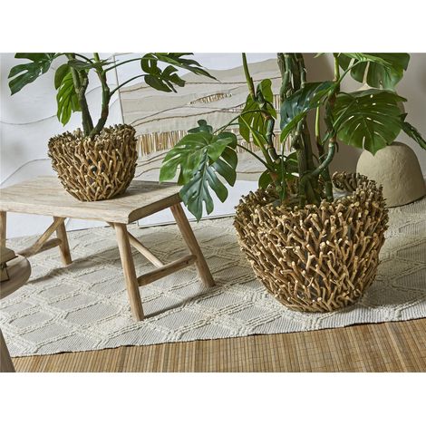 Jardinière en branches naturelles 50 x 40 cm. Lot de 2 (1/3)