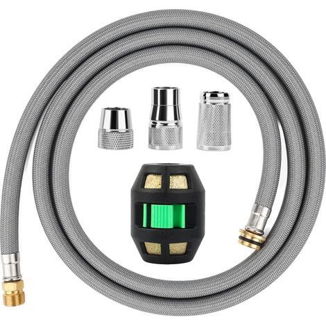 Flexible de Douche Flexible Extensible Pour Robinet (1500 mm, Avec Boule de Poids et 3 Adaptateurs) Pièce n° 48293000 (1/5)