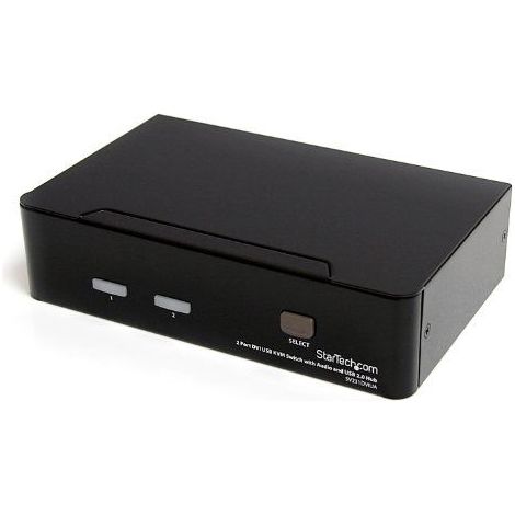 StarTech.com Switch KVM DVI USB 2 porte, con audio e hub USB 2.0 (1/5)