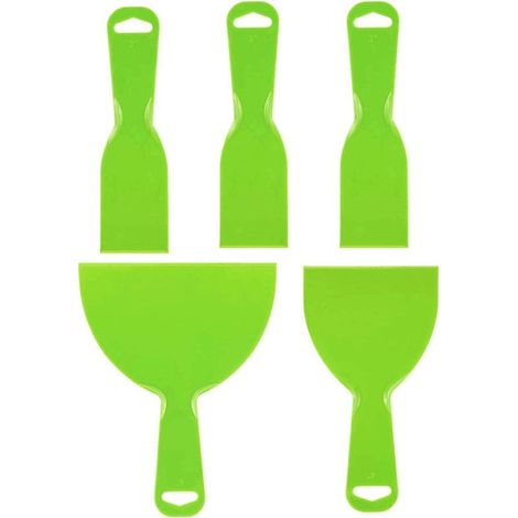 Grattoirs en plastique à 45 degrés, outil de grattoir pour peinture murale, nettoyage du papier peint, 2, 4, 6 pouces, 5 pièces (1/5)