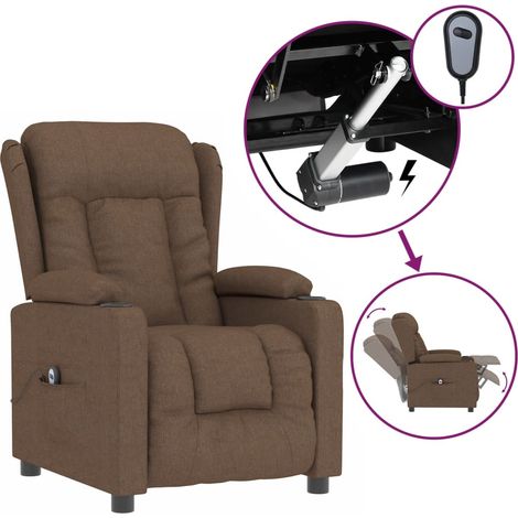 Maison Exclusive - Relaxsessel Elektrisch Braun Stoff