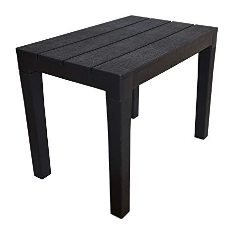 PANCHINA/TAVOLO DOPPIAFUNZIONE TIMOR IN POLIPROPILENE DA ESTERNO ANTRACITE 60 X 38 X 45 CM