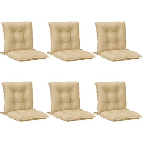 Maison Exclusive - Cuscini Sedia Schiena Bassa 6 pz Beige Mélange 100x50x7 Tessuto (1/5)