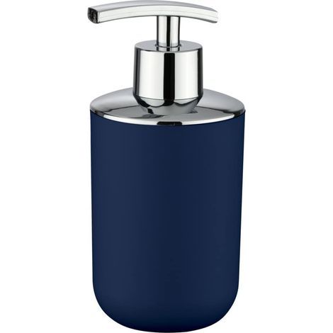 x Flüssigseifenspender – Badezimmeraccessoire – Stoßfest, abgerundetes Design für die tägliche Hygiene, Blau, 7,3 x 16,5 x 9 cm (1/5)