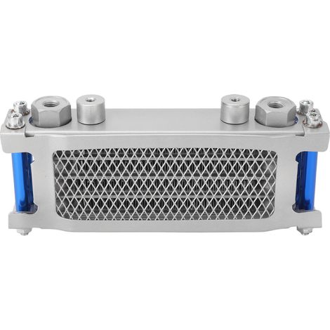 Kit Refroidisseur d'Huile Moto Aluminium 4 Rangées Haute Performance Remplacement Monkey 50cc-110cc Bleu (1/5)