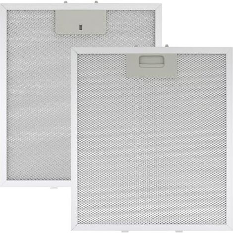 Lot de 2 filtres de hotte aspirante de 300 x 250 mm, 5 couches en maille d'aluminium pour grille d'aération de cuisine, universel compatible avec hottes Whirlpool, Ikea, Jenn Air