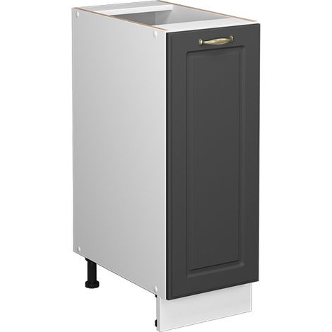 Küchenschränke Fame-Line, Anthrazit-Gold, 30 cm ohne Arbeitsplatte, Vicco