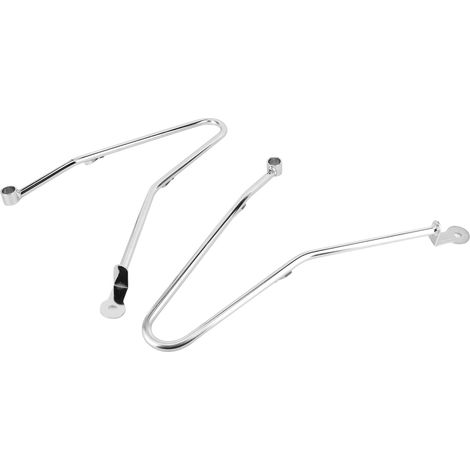 Supports de sacoches avec barres de fixation et protections, compatibles avec Triumph Bonneville T100/Thruxton 900 (argenté) (1/5)