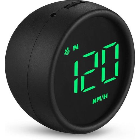 Universel Numérique Compteur De Vitesse GPS, avertissement de survitesse, mesure du kilometrage, rappel de conduite de fatigue pour tous les vehicules(Noir)