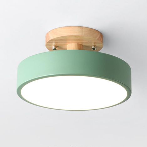 Plafonnier LED Petit,Lampe Plafond moderne à encastrer,Φ20cm Lampe LED Rond, 3 Températures de Couleur,Lampe Plafond Applicable à Salle de Bain Salon Cuisine Intérieur (Vert)