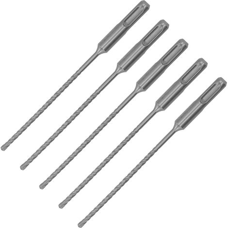 Foret SDS 4mm 160mm, Lot de 5, Pointe Carbure Auto-Centrante, Double Goujure, Perçage Béton, Pierre, Brique (1/5)