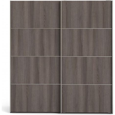 Armadio 182x200h cm con due ante scorrevoli rovere scuro - Sassari (1/5)