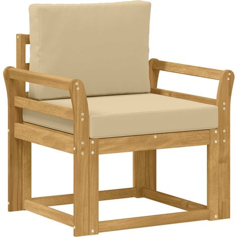 2 Stück Outdoor-Sofagarnitur Polyester Weiß und Beige vidaXL
