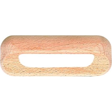 Poignée cuvette évidée hêtre brut poncé - longueur 114 mm. entraxe 96 mm - CADAP