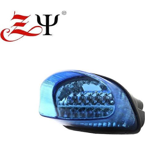 Compatible avec CBR1100XX/Hornet250 Small Wasp 250 : feu arrière LED modifié avec fonction clignotant et feu stop – Bleu (1/4)