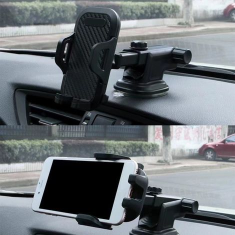 Support de téléphone de voiture rotatif à 360 degrés, ventouse puissante, fixation pour grille d'aération, support pour tableau de bord. (1/5)