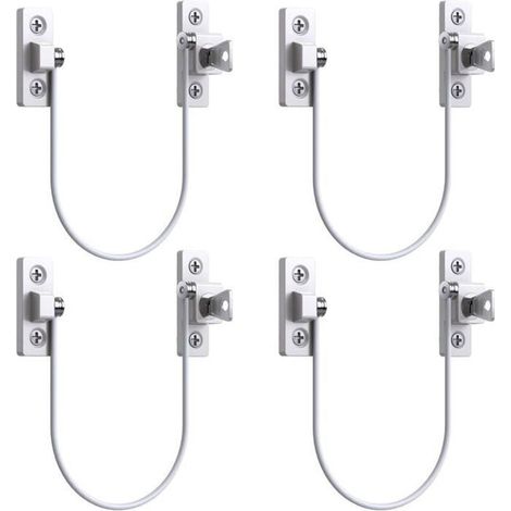 4 Pcs Entrebilleur de Fentre Verrou de Scurit avec Cl et Vis YYV (1/4)
