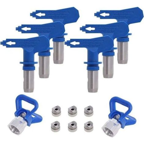 Buse Airless pulvérisation Réversible, 2X Buse siège Garde, Accessoires Buse Airless pour Pistolet à Peinture Haute Pression (Tapez 211, 315, 417, 517, 515, 523) (1/5)