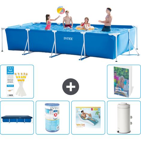 Rechteckiger Frame Pool - 450x220x84 cm - 7-teilig S113